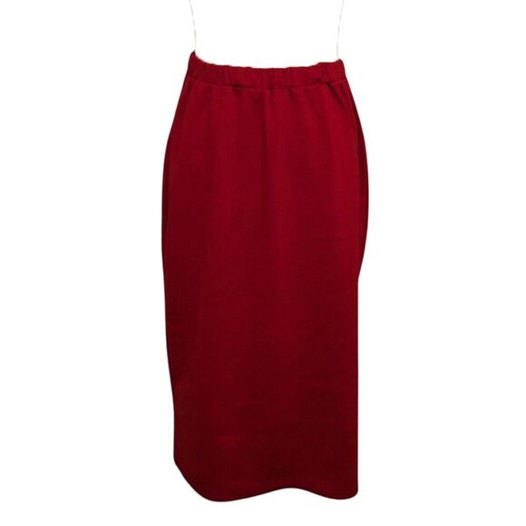 MOA Red Pencil Pull-on Elastic Waist Skirt Size S - Picture 2 of 8